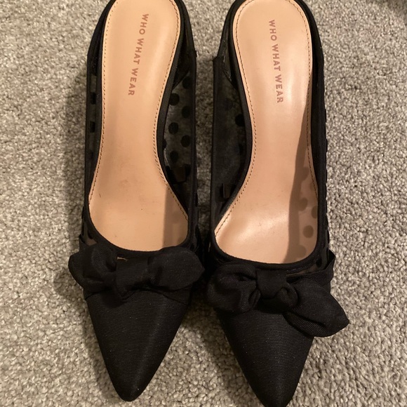 Who what wear black polka dot kitten heels - Picture 2 of 3